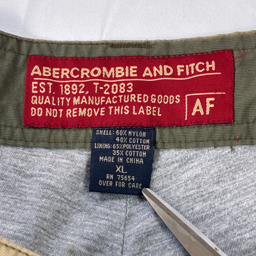 Vintage Abercrombie Fitch Cargo Pants Mens XL (38x31) T-2083 Paratrooper Y2K - Picture 15 of 16